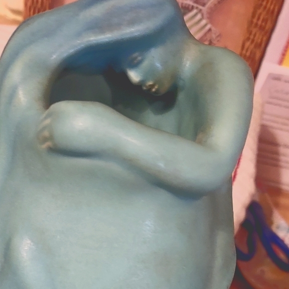 LORELIE VANBRIGGLE TURQUOISE MERMAID VASE - Picture 1 of 8